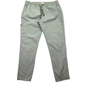 L.L.Bean Comfort Cargo Pants Drawstring Lightweight Green Size‎ L Fits 36"